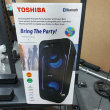 Load image into Gallery viewer, Toshiba TY-ASC65 Portable Bluetooth Party Speaker with Microphone - Black
