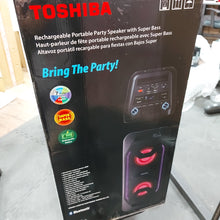 Load image into Gallery viewer, Toshiba TY-ASC65 Portable Bluetooth Party Speaker with Microphone - Black
